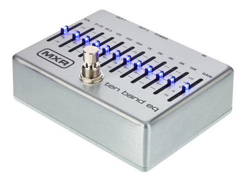 Imagen 2 de 2 de Pedal Ecualizador Mxr M-108s 10 Band Eq Silver