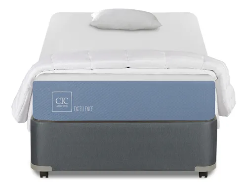 comprar Cama Americana 1 Plaza Cic Excellence + Set Textil