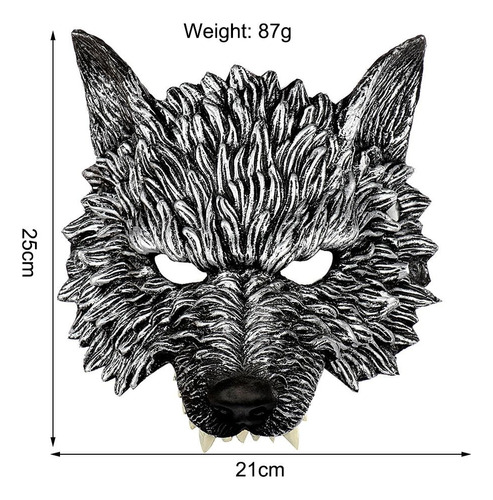 Máscara De Hombre Lobo, Máscara De Animal Misterioso, Espuma