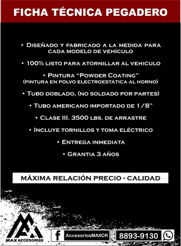 Pegadero Max Toyota Prado - Carreta Rack Porta Bici