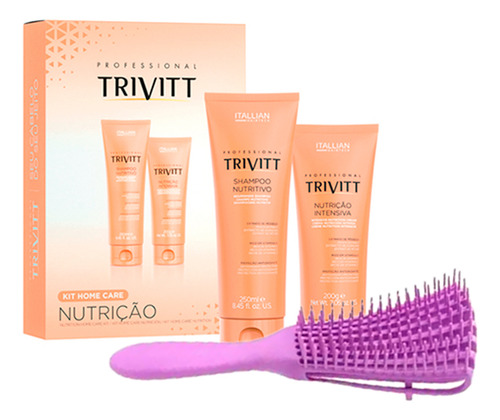 Kit Home Care Nutrição Trivitt Itallian Com Escova Polvo