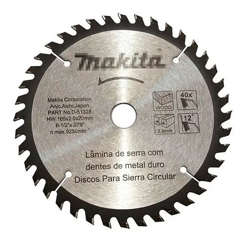 Disco Para Sierra Circular 6-1/2  Makita D51328