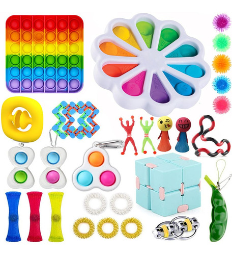 2021 Pop It Fidget Toys Antiestrés Juguete Colorido Nuevo 31