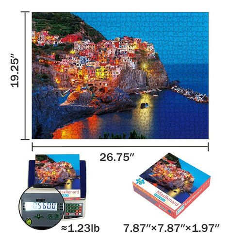 Maxrenard Puzzle De 1000 Piezas De Paisaje Costero Para...