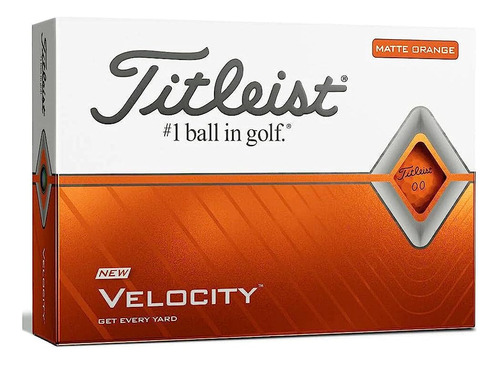 Pelotas De Golf Titleist Velocity, Naranja Mate, Una Docena