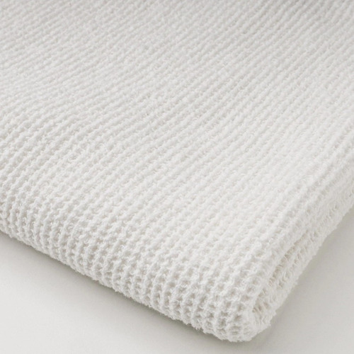 Manta Para Sillon Rustica + 2 Fundas Almohadones Tusor 40x40 Color Blanco Tiza