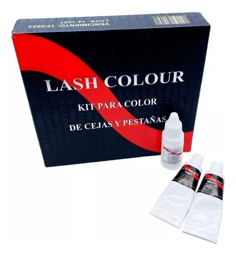 Combo Lash Colour Color Cejas Pestañas 2 Pomos Y 1 Revelador