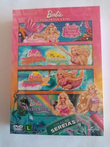 Dvd Coleção Barbie Sereias Com 4 Discos - 4 Desenhos Lacrado