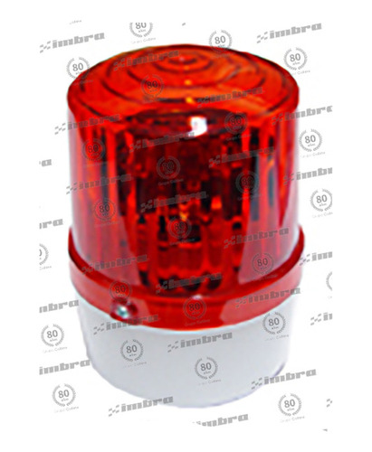 Baliza Giratoria Con Perno Rojo 12v