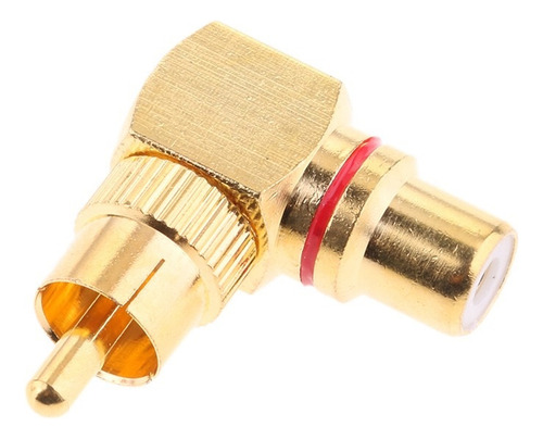 . 2 Adaptadores Rca De Ángulo Recto Macho A Hembra De 90