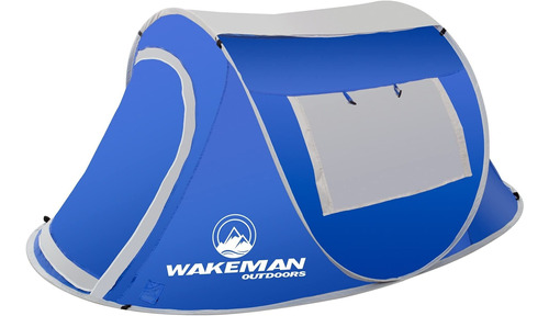 Tienda Campaña 2 Personas Resistente Exterior Wakeman Azul