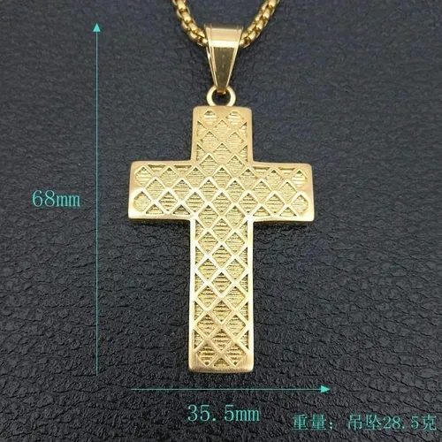 Collar Acero Inoxidable Oro Novus Ordo Seclorum Para Hombre