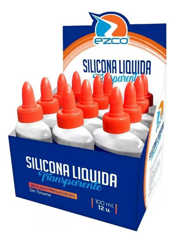 Silicona Liquida Ezco Transparente 100 Ml X12 Unidades