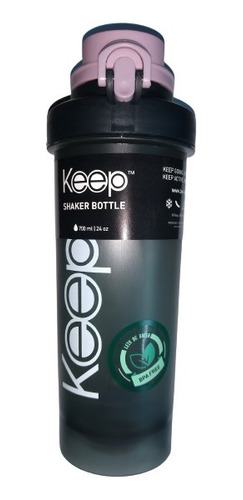 Botella Shaker Tritán Keep 700ml Con Tabla Y Pelota Batidora