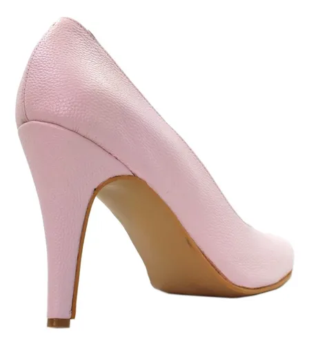 Stilettos Cuero Floter Rosa Talles Grandes N 41 42 43 44 45 18.900