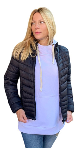 Campera Mujer Corta Entallada Inflable Importada Way Voo