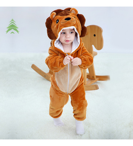Pijama Onesie Disfraz Bebe Michley Leon Tigre Lobo Leopardo