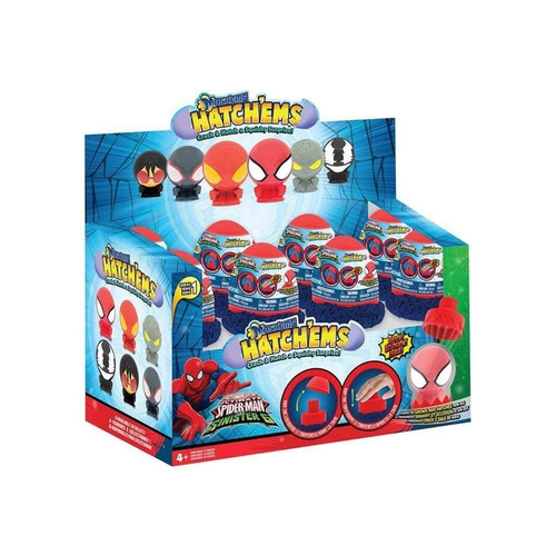 Kit C/ 2 Ovo Hatchems Mashems Homem Aranha Spider Man Surpes