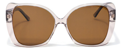 Lente Solar Para Mujer Cloe Diseño Mariposa Armazón Acetato Color Nude