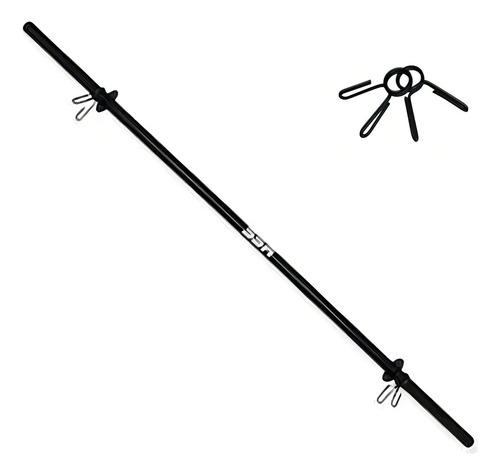 Kit 4 Discos 10 Libras C/u + Barra + Mancuernas Plastico Barra Recta