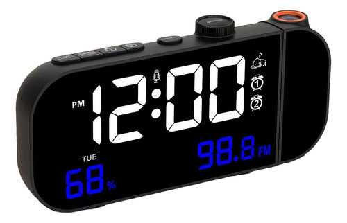 Reloj Despertador Digital Con Radio Led Originality Snooze E