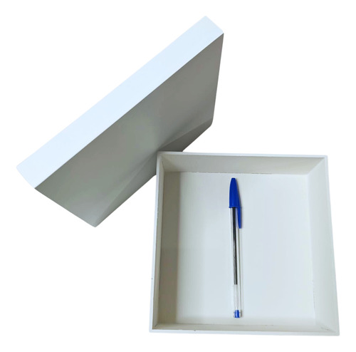 Kit 16un Caixa Para Lembrancinha Em Mdf (17x17x07) Branco