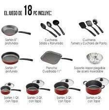 Imagen 3 de 4 de Batería De Cocina Primaware Rojo 18 Piezas Tramontina