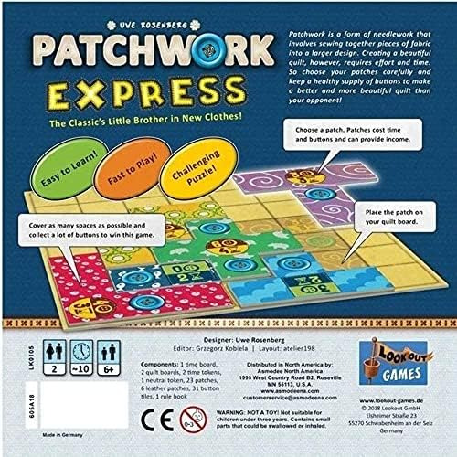 Juego De Mesa Patchwork Express De Lookout Games | Juego De