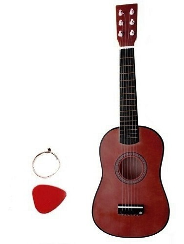 Mini Violão Infantil Acústico Corda De Aço + Palheta 