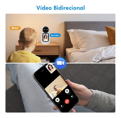 Câmera Babá Eletrônica Coibeu Com Tela Video Chamada Wifi