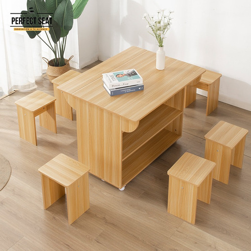 Juego De Comedor Isla + 6 Taburetes