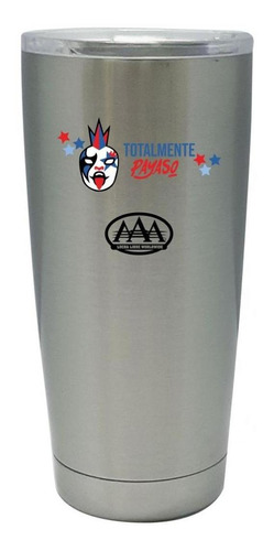 Vaso Térmico Termo Lucha Libre Aaa 20 Oz Psycho Clown Od7679 Color Plateado Totalmente Payaso