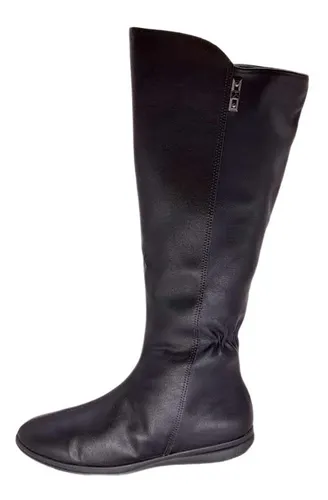 Bota cano longo salto anabela 2025
