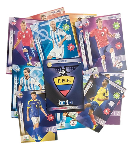 Lote De 100 Cartas Adrenalyn Copa  América Chile 2015 Panini