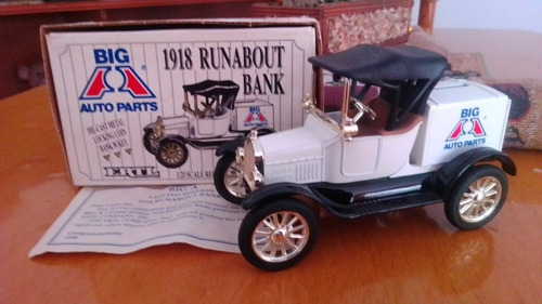 Vehículo Metal 1918 Modelo T Alcancía Ertl 1990 15cm 