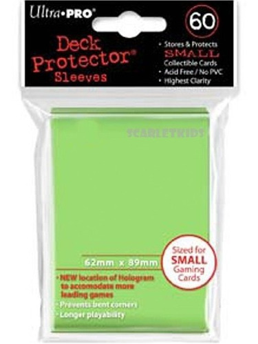 Protectores Ultra Pro X60 Unid Verde Lima Para Yu-gi-oh!