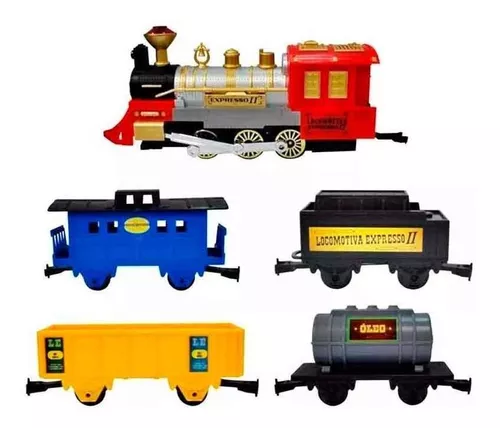 Ferrorama Locomotiva Trem Infantil De Brinquedo Pilhas