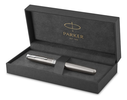  A Estilográfica Parker Sonnet, Acero Inoxidable Con D...