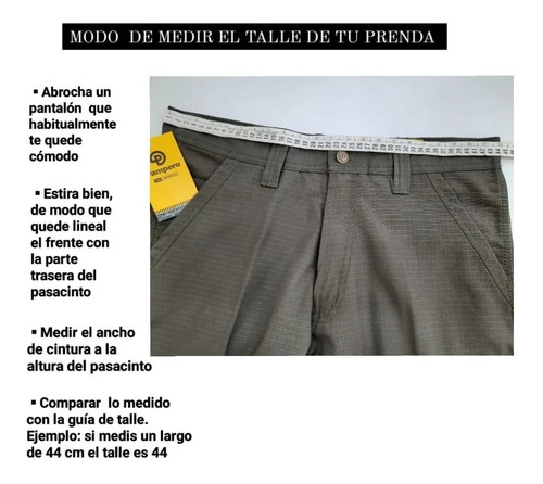 Pantalón Pampero Cargo Ripstop Antidesgarro - Uso Intensivo