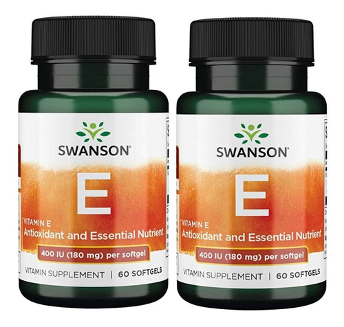 Vitamina E 400ui 60cap Swanson Pack 2x Envio Gratis