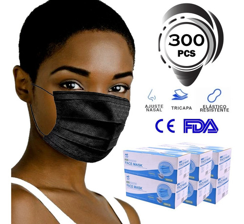 Imagen 1 de 7 de 300 Cubrebocas Tricapa Tapabocas Mascarilla Termosellado