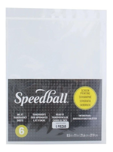 Papel Transfer Speedball Serigrafia Telas 6 Hojas Diseño Color Blanco