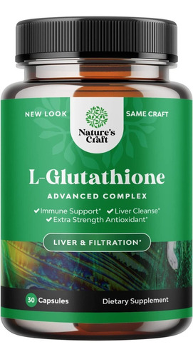 Glutation 30 Cap Natures Craft - U - Unidad a $7673