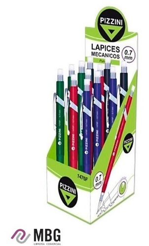 Imagen 3 de 5 de Lápiz Mecánico Pizzini 0,7mm Varios Colores