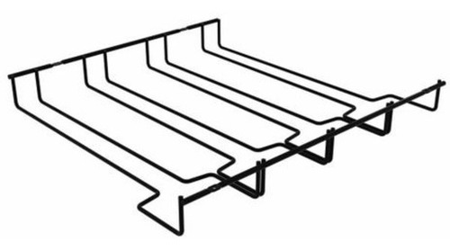 Imagem 2 de 2 de Suporte Fixo Para Taças De Armário Aço Preto 35cm
