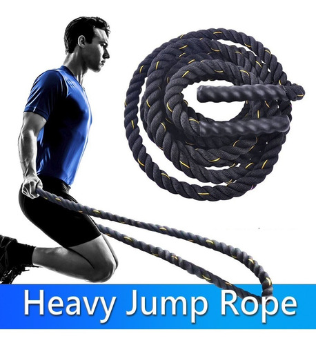 Imagen 4 de 10 de Cuerda Crossfit Pesada Saltar Brincar Battle Rope Peso 1.2kg