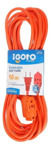 Extension Uso Rudo Naranja Exterior 16awg 10m Igoto