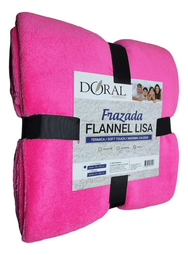 Frazada 1,5 Plazas Flannel 150x200 Cms Doral Termica Liviana