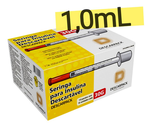 Imagem 1 de 6 de Seringa Descarpack Agulha 30g Insulina, Anestésicos, Botox