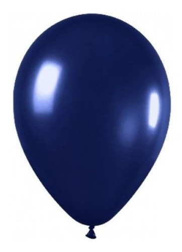 Globos Perlado Azul Oscuro 12 Pulgadas X 50 U Decoración